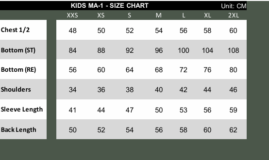 Fostex Garments Kids MA-I flight jacket woodland