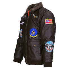 Fostex Garments Kids PU leather flight jacket