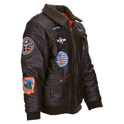 Fostex Garments Kids PU leather flight jacket