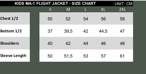 Fostex Garments Kids MA-1 flight jacket